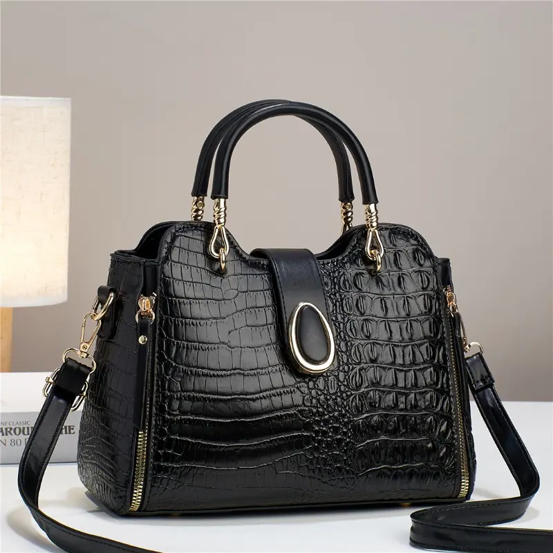 Luxury Designer High Quality Leather Women'S Handbag Crocodile Patterned Ladies Messenger Bags Classic Shoulder Bag Sac Femme