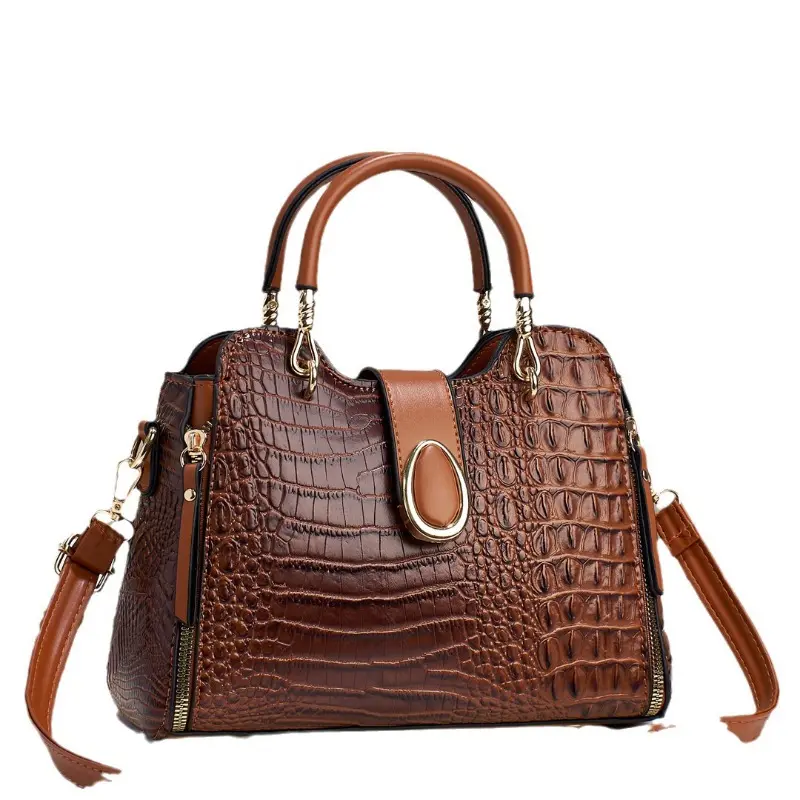 Luxury Designer High Quality Leather Women'S Handbag Crocodile Patterned Ladies Messenger Bags Classic Shoulder Bag Sac Femme