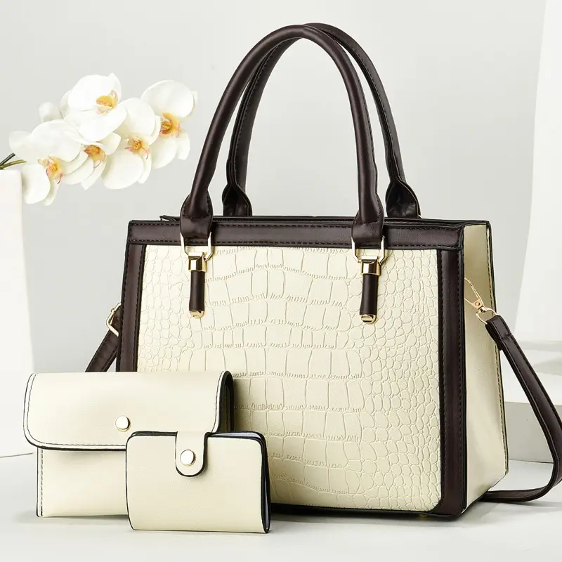 3Piece Set Women's Crossbody Bags Large Capacity Shoulder Handbags Purses with Pendants Trend Designer Large Casual Tote Bags