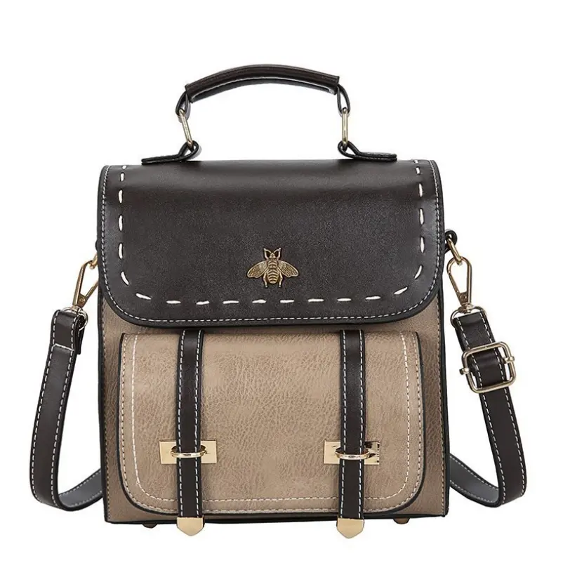 Fashion Brand Designer Women'S Handbag Small Bee New Messenger Bag Pu Mini Multi-Purpose Versatile Shoulder Bag Wo men Backpack