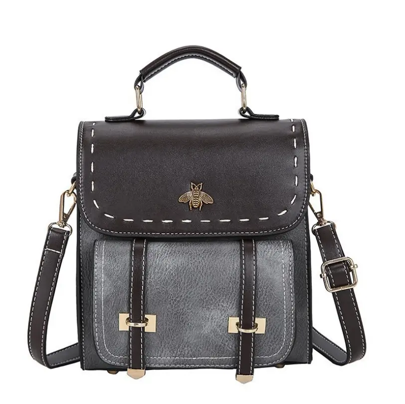 Fashion Brand Designer Women'S Handbag Small Bee New Messenger Bag Pu Mini Multi-Purpose Versatile Shoulder Bag Wo men Backpack