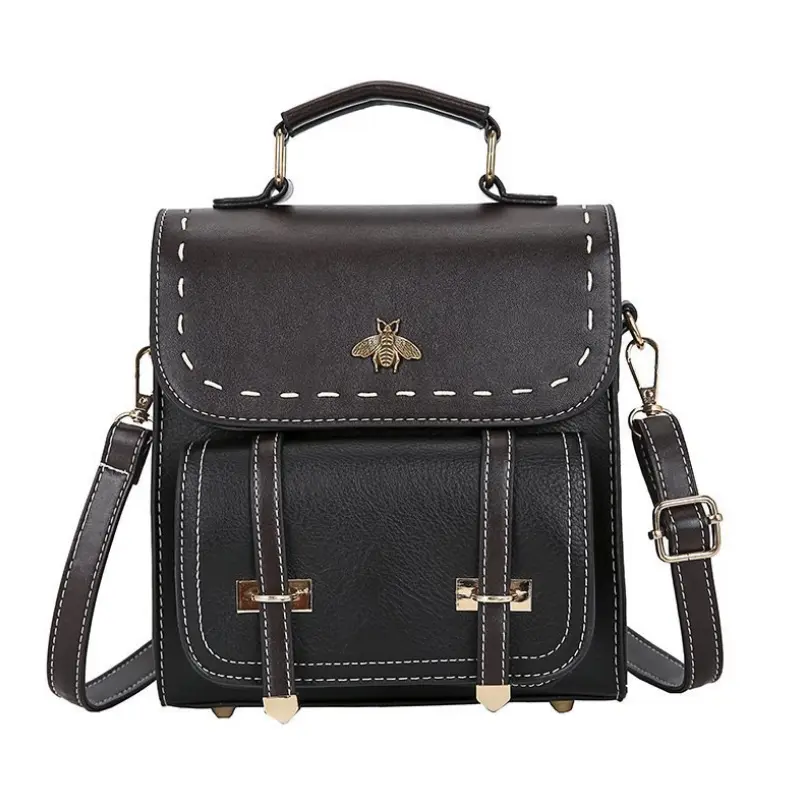 Fashion Brand Designer Women'S Handbag Small Bee New Messenger Bag Pu Mini Multi-Purpose Versatile Shoulder Bag Wo men Backpack