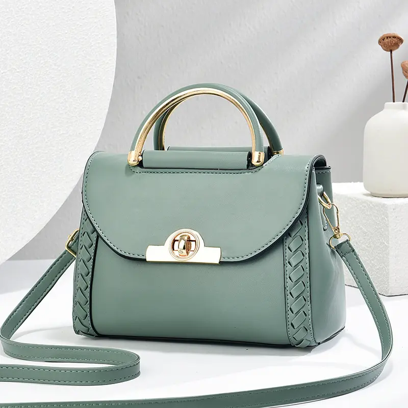 Portable Womens Small Square Bag Fashion Lock Shoulder Bag Simple Casual Shopping Messenger Bag 2025 New Women's Handbag