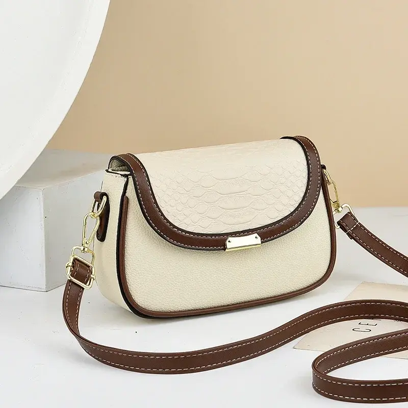 Fashionable New Shoulder Bag, Fashionable Casual Crossbody Bag Classic Women'S Small Square Bag Crocodile Patterned Tote Bag