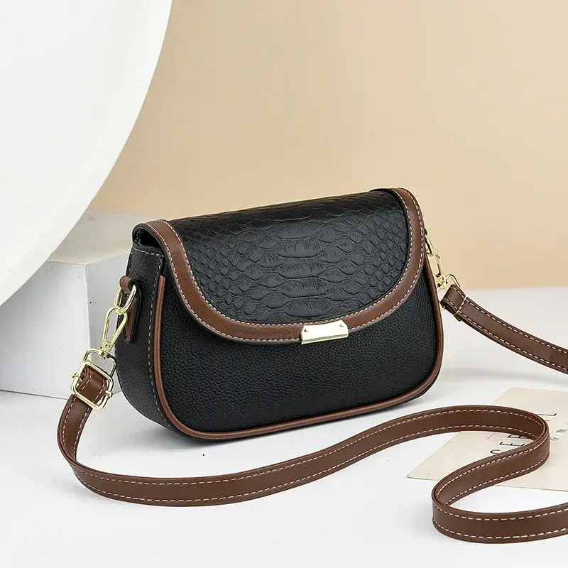 Fashionable New Shoulder Bag, Fashionable Casual Crossbody Bag Classic Women'S Small Square Bag Crocodile Patterned Tote Bag