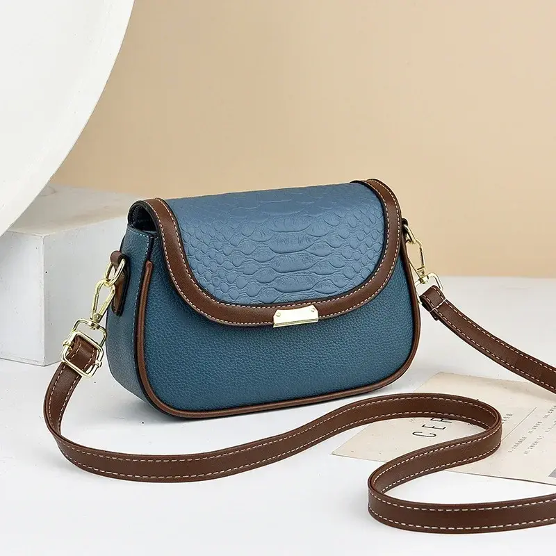 Fashionable New Shoulder Bag, Fashionable Casual Crossbody Bag Classic Women'S Small Square Bag Crocodile Patterned Tote Bag
