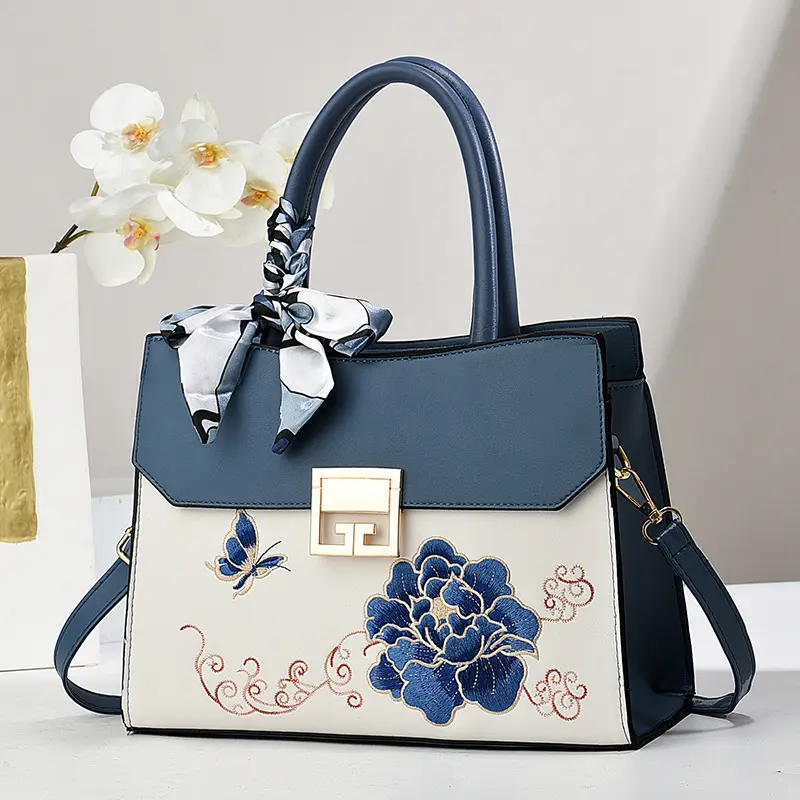 Embroidery Women Crossbody Bag Thread Luxury Handbag Shoulder Bags and Party Clutch Bag Ladies Handbag Shopping Bag