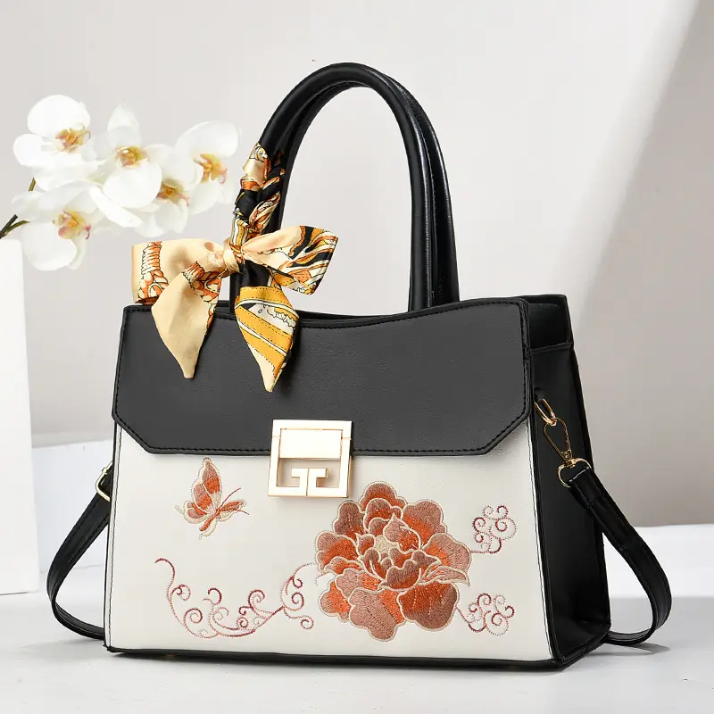 Embroidery Women Crossbody Bag Thread Luxury Handbag Shoulder Bags and Party Clutch Bag Ladies Handbag Shopping Bag