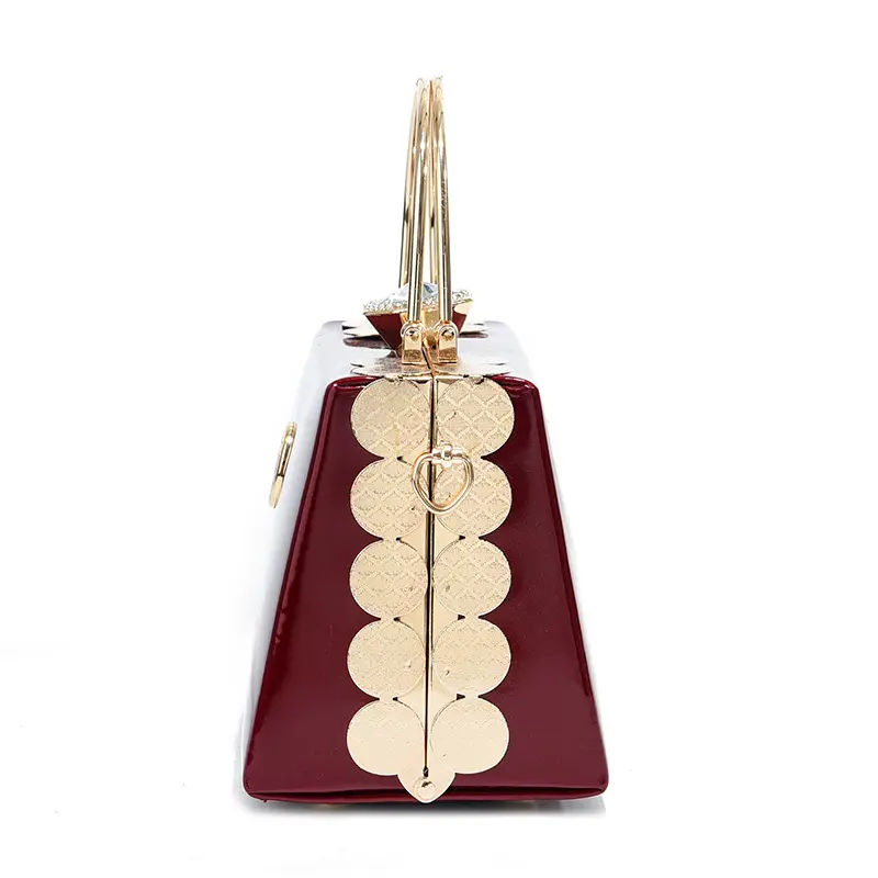 Quality Luxury Lady Messenger Bag Diamond Ladies Handbags Patent Leather Ladies Shoulder Bag Ladies Clutches Wedding Party Bags