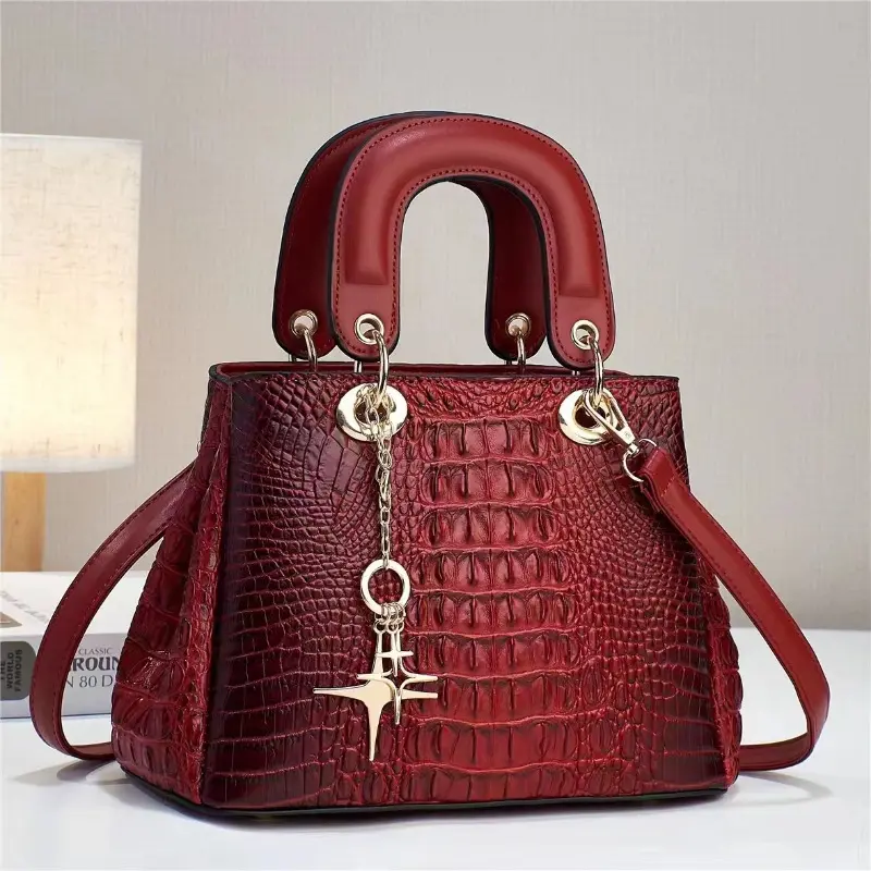 High-quality Leather Womens Shoulder Bag for Women Simple Fashion Style Handbags Ladies Shopper Boston Crossbody Bags