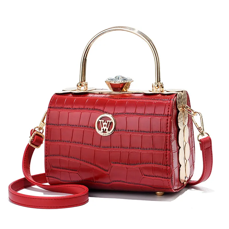 Fashion Brand Designer Ladies Handbag Bright Leather Bridal Bag New Small Square Bag Shoulder Bag High Quality Messenger Bag