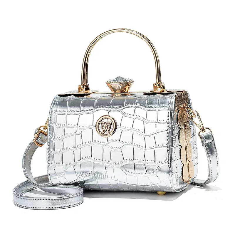 Fashion Brand Designer Ladies Handbag Bright Leather Bridal Bag New Small Square Bag Shoulder Bag High Quality Messenger Bag