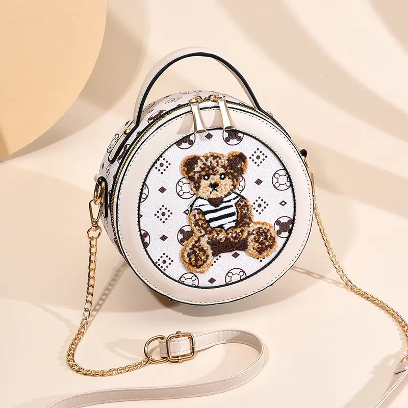 Summer Cute Little Bear Round Bag Crossbody Bag Luxury Designer Handbag Fashionable Classic Women's Shoulder Bag Phone Bag women