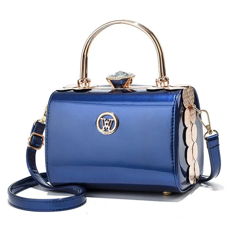 Fashion Brand Designer Ladies Handbag Bright Leather Bridal Bag New Small Square Bag Shoulder Bag High Quality Messenger Bag
