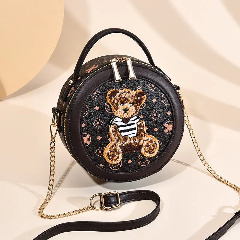 Summer Cute Little Bear Round Bag Crossbody Bag Luxury Designer Handbag Fashionable Classic Women's Shoulder Bag Phone Bag women