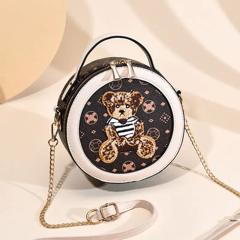 Summer Cute Little Bear Round Bag Crossbody Bag Luxury Designer Handbag Fashionable Classic Women's Shoulder Bag Phone Bag women