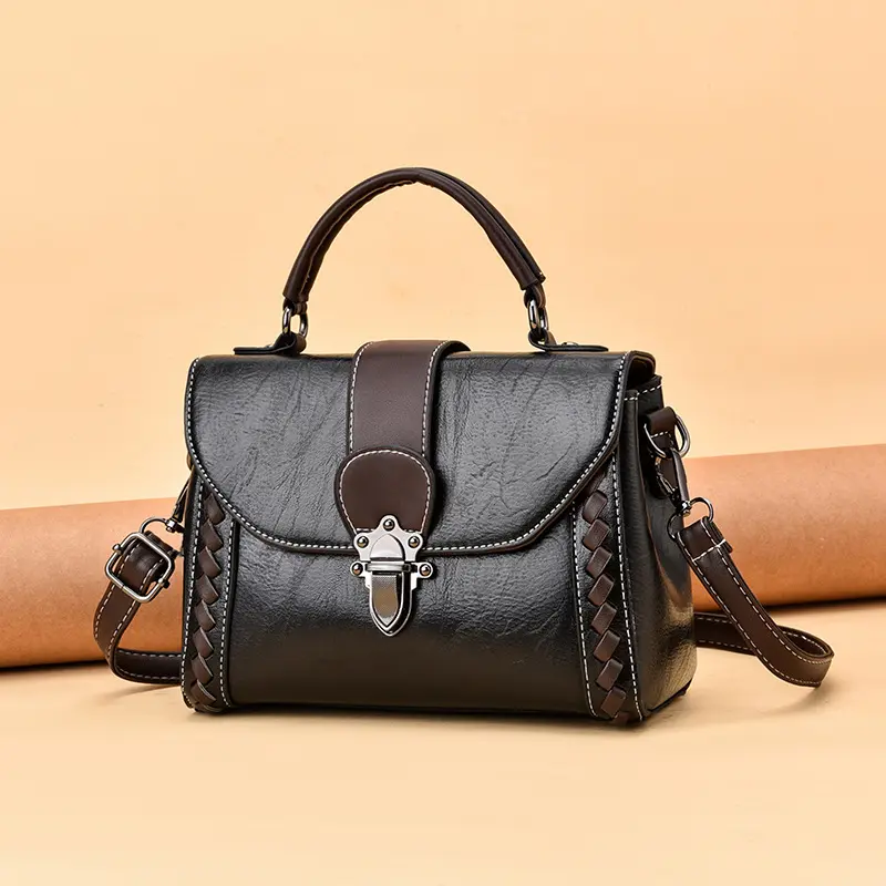 2024 New High Quality Leather Women's Handbag Lady's Shoulder Bags Designer Female Cross Body Bag Lady Square Handbag