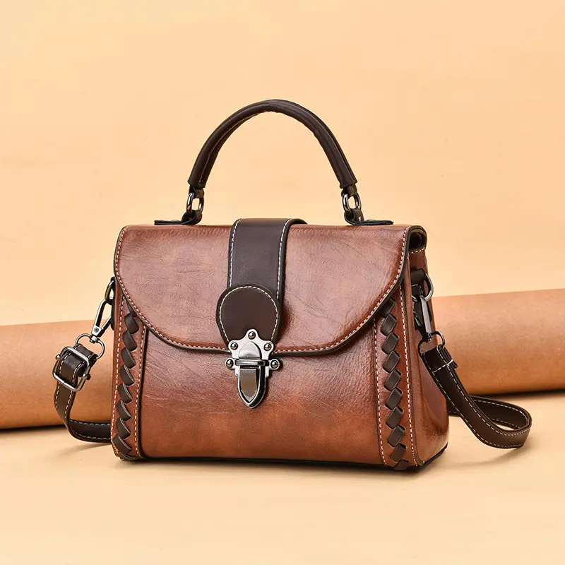 2024 New High Quality Leather Women's Handbag Lady's Shoulder Bags Designer Female Cross Body Bag Lady Square Handbag