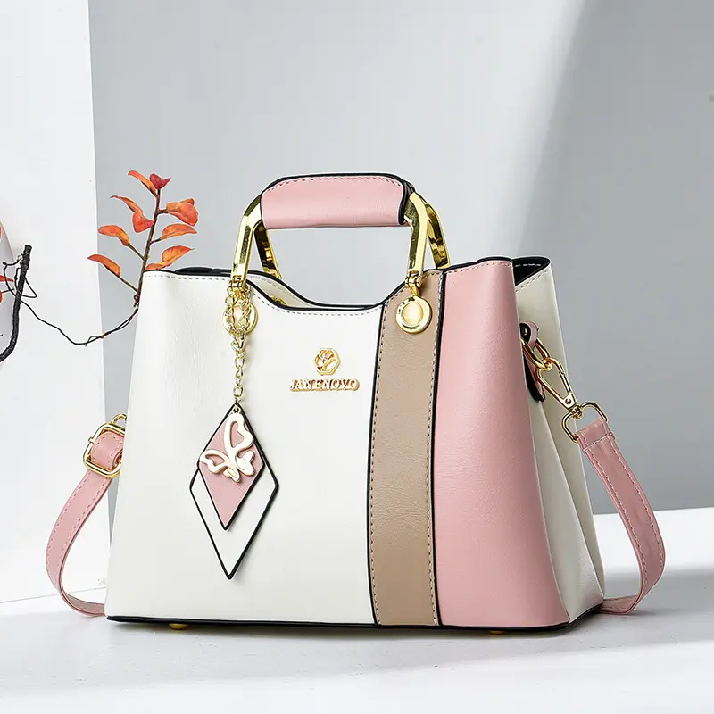2024 Spliced Leather Large Capacity Woman Handbag Designer Shoulder Bag Fashion Casual Tote Bag Luxury Designer Crossbody Bags