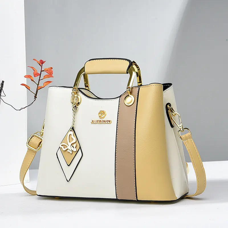 2024 Spliced Leather Large Capacity Woman Handbag Designer Shoulder Bag Fashion Casual Tote Bag Luxury Designer Crossbody Bags