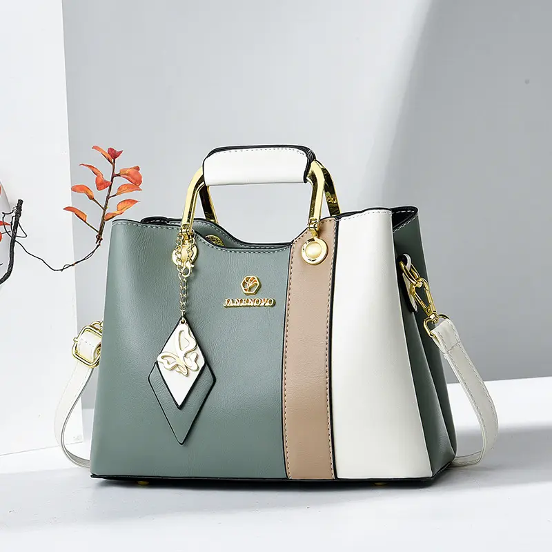 2024 Spliced Leather Large Capacity Woman Handbag Designer Shoulder Bag Fashion Casual Tote Bag Luxury Designer Crossbody Bags