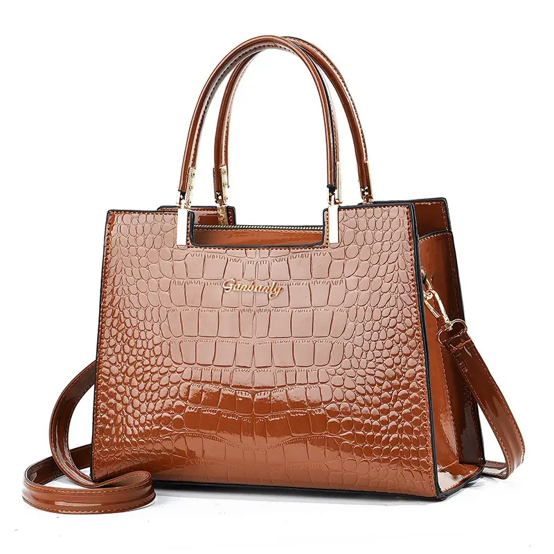 Classic Lacquer Leather Women's Bag 2024 New Versatile Women's Handbag Mom's Ladies Shoulder Crossbody Bag Casual Tote Bags