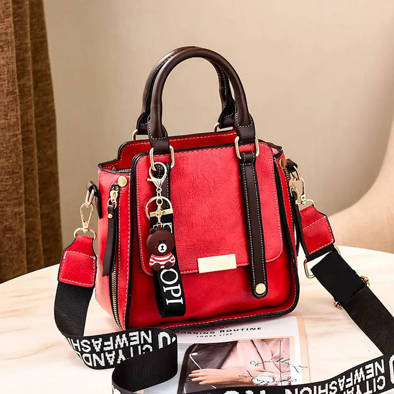 New Retro Women's Handbag Korean Simple and Casual Tote Bag Temperament Ladies One Shoulder Crossbody Bag  Small square bag