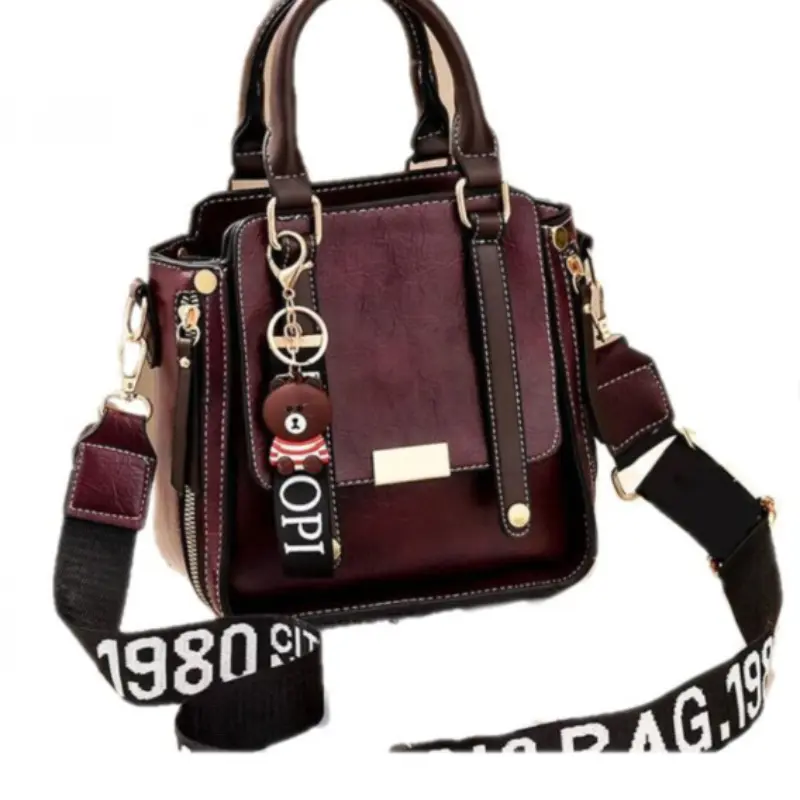 New Retro Women's Handbag Korean Simple and Casual Tote Bag Temperament Ladies One Shoulder Crossbody Bag  Small square bag