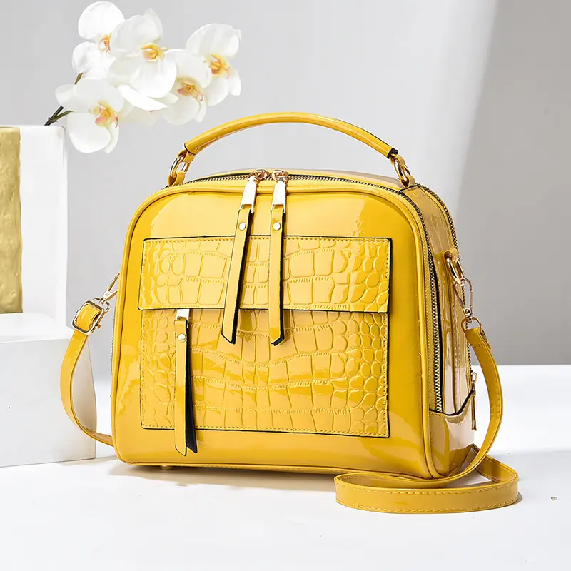 New Lacquer Leather Small Square Bag Bright Leather Women's Bag elegant Women Crossbody Bag Fashion Design Ladies Luxury Handbag
