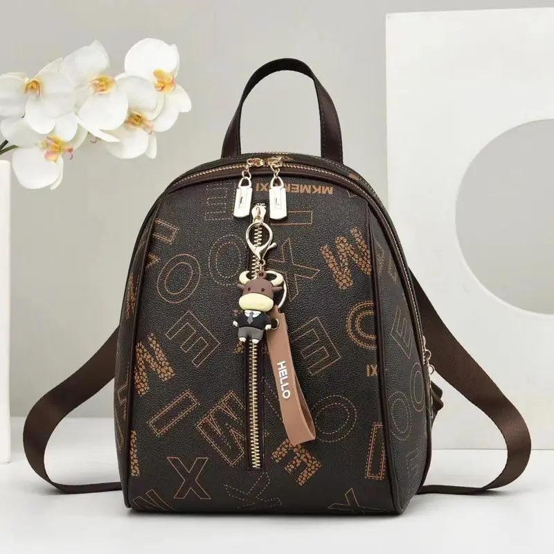 Women Backpack Fashion Anti-theft School Bag Designer Printing Leather Female Large Capacity Travel Shoulder Handbag women bags