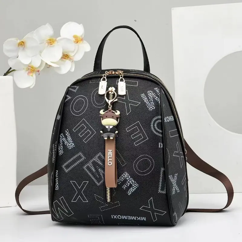 Women Backpack Fashion Anti-theft School Bag Designer Printing Leather Female Large Capacity Travel Shoulder Handbag women bags