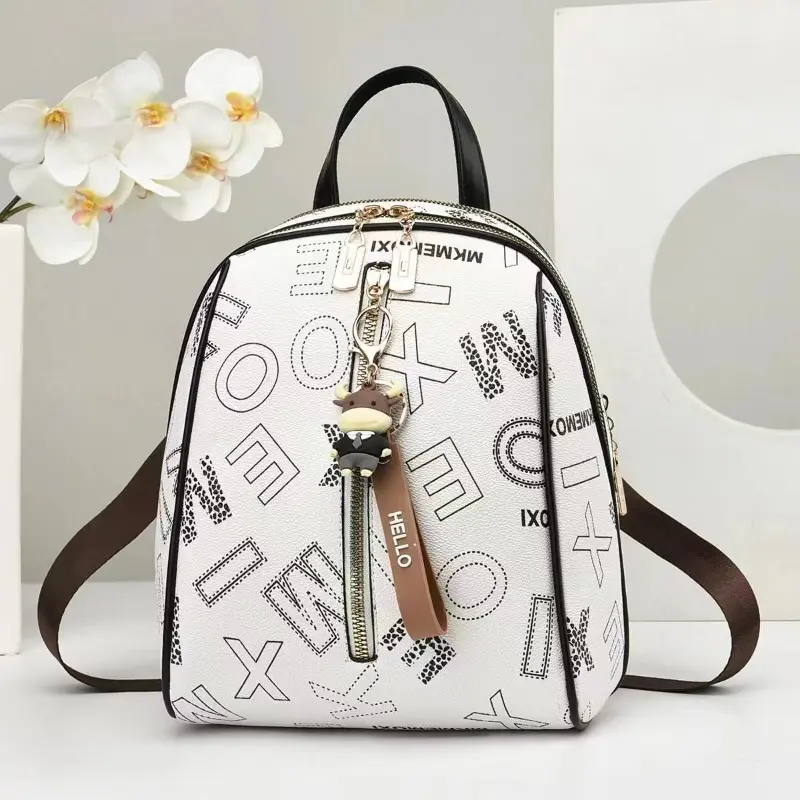 Women Backpack Fashion Anti-theft School Bag Designer Printing Leather Female Large Capacity Travel Shoulder Handbag women bags