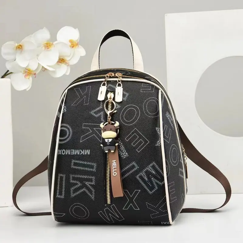 Women Backpack Fashion Anti-theft School Bag Designer Printing Leather Female Large Capacity Travel Shoulder Handbag women bags