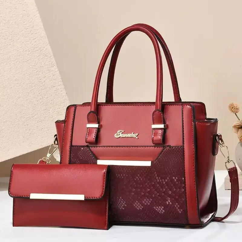 2pc/set Women Fashion Casual Totes Bags Luxury Handbags Designer Shoulder Bags for Women Crossbody Composite Bag Bolsa Feminina
