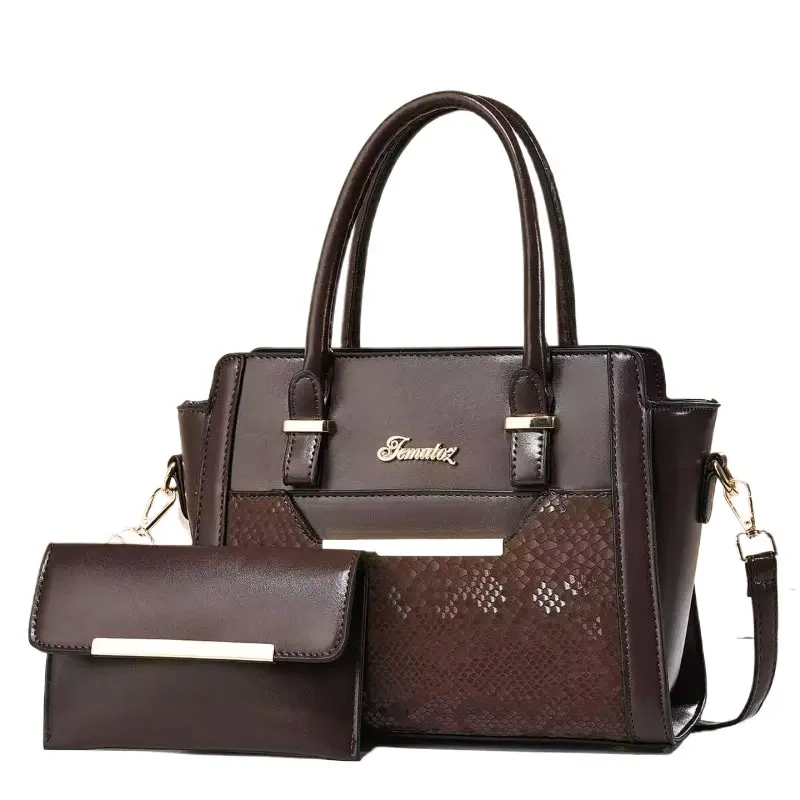 2pc/set Women Fashion Casual Totes Bags Luxury Handbags Designer Shoulder Bags for Women Crossbody Composite Bag Bolsa Feminina