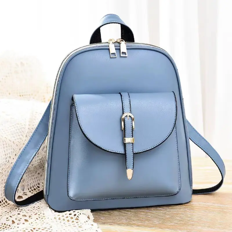 Brand Women Pu Leather Backpack High Quality Female Back Pack for Girls School Bags Travel Bagpack Ladies Student Backpack