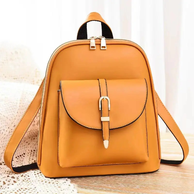 Brand Women Pu Leather Backpack High Quality Female Back Pack for Girls School Bags Travel Bagpack Ladies Student Backpack