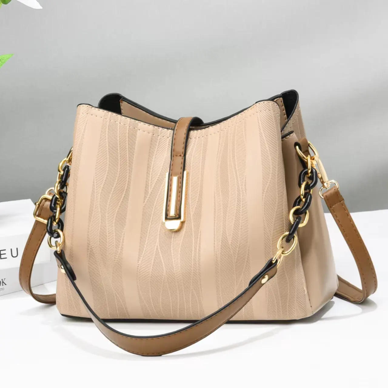 Women Crossbody Bags 2024 New Fashion Design Handbag Zipper Women's Bucket Bag Purse Totes Soft PU Leather Ladies Shoulder Bag
