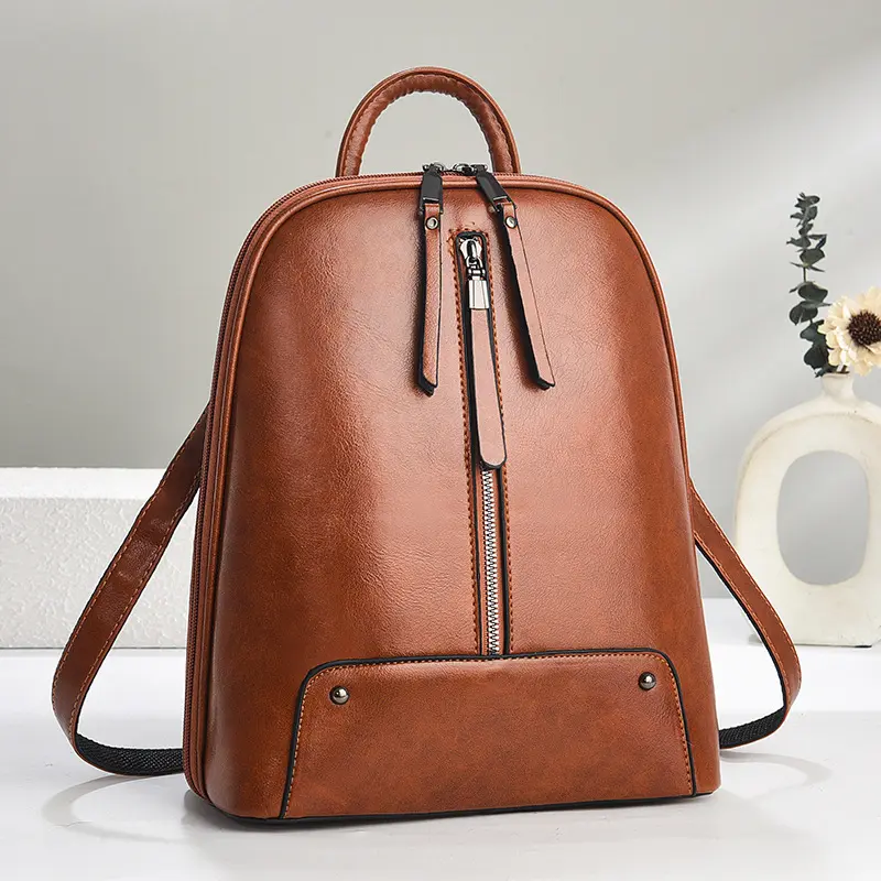 Women Large Capacity Backpack High Quality Pu Leather Vintage Bags for Women School Bags Travel Rucksack Ladies Bookbag Knapsack