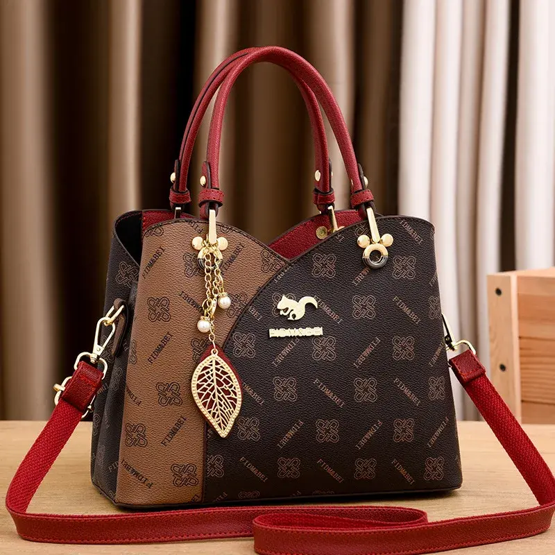High Quality Luxury Women'S Handbag New Multifunctional Shoulder Bag Classic Retro Crossbody Bag Fashionable Printed Tote Bag