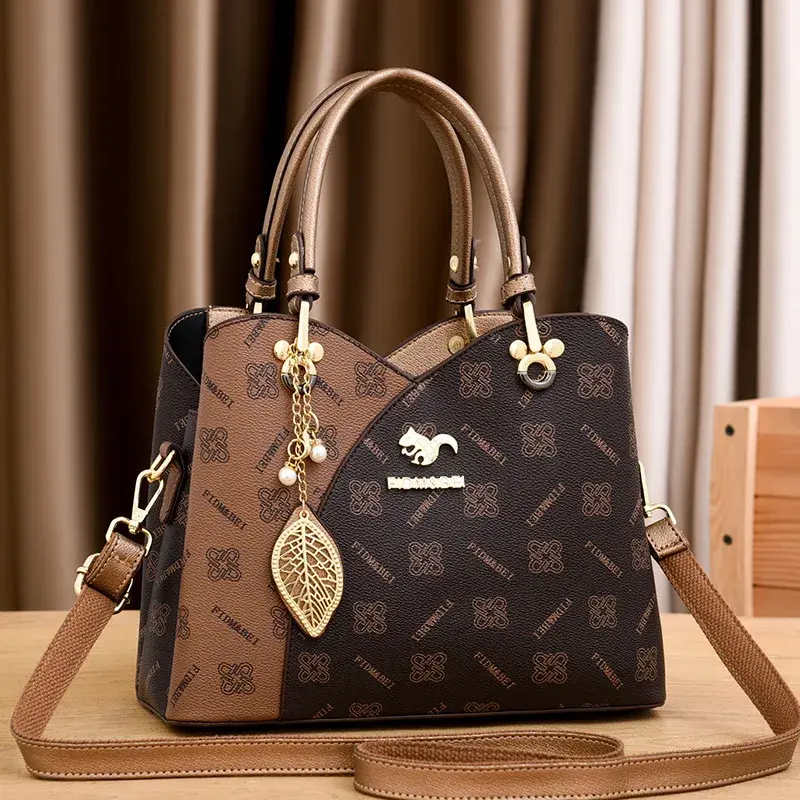High Quality Luxury Women'S Handbag New Multifunctional Shoulder Bag Classic Retro Crossbody Bag Fashionable Printed Tote Bag