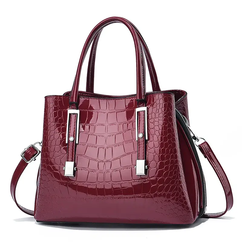 Fashionable Crocodile Pattern Women'S Handbag Classic Retro Crossbody Bag Large Capacity Casual Shoulder Bag Commuting Tote Bag