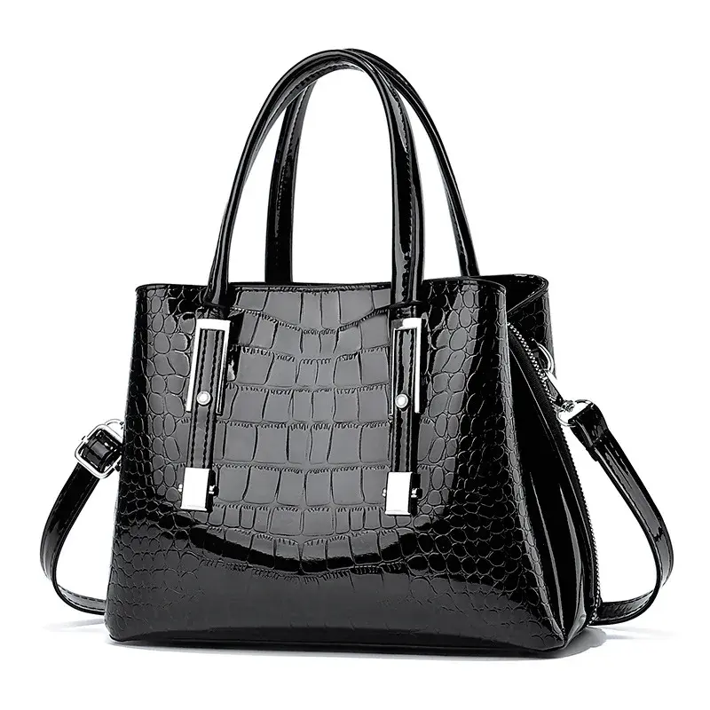 Fashionable Crocodile Pattern Women'S Handbag Classic Retro Crossbody Bag Large Capacity Casual Shoulder Bag Commuting Tote Bag