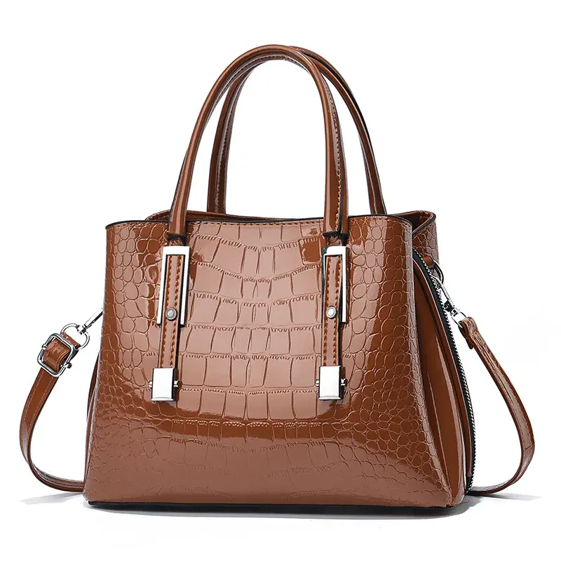 Fashionable Crocodile Pattern Women'S Handbag Classic Retro Crossbody Bag Large Capacity Casual Shoulder Bag Commuting Tote Bag
