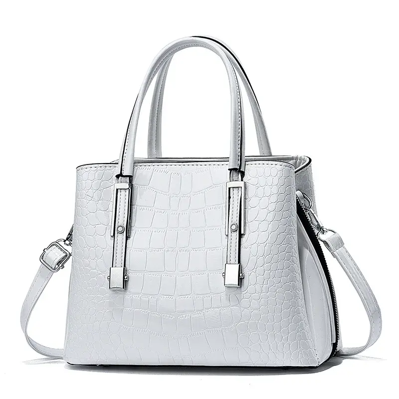 Fashionable Crocodile Pattern Women'S Handbag Classic Retro Crossbody Bag Large Capacity Casual Shoulder Bag Commuting Tote Bag