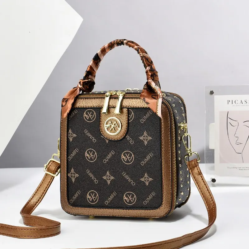 Women Bag Trend Fashion Print Female Shoulder Bag Minority Design Crossbody Bag Luxury Lady Square Bags Small Handbag Purses Sac