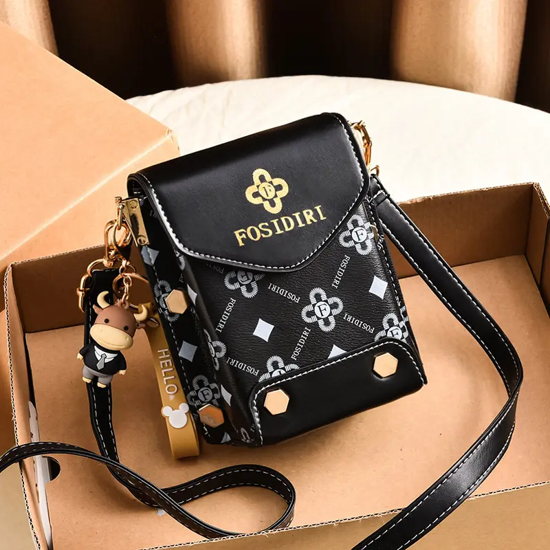 Women's Flip Shoulder Bags Fashion Crossbody Bags High Quality Ladies Messenger Bags Luxury Print Design Female Phone Bag