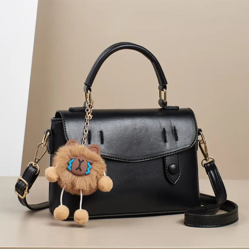 Vintage PU Leather Boston Women Small Handbag and Purse Fashion Designer Crossbody Bag Female Casual Travel Pillow Shoulder Bag