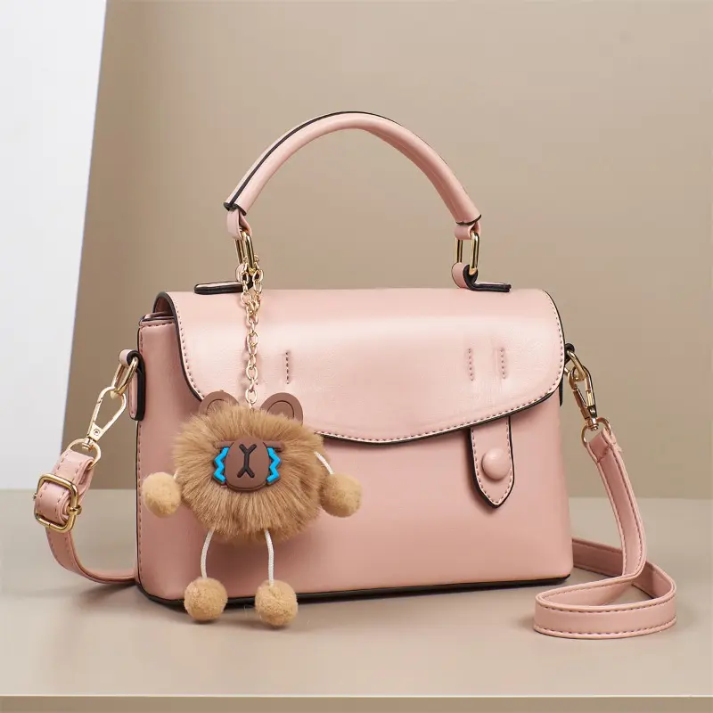 Vintage PU Leather Boston Women Small Handbag and Purse Fashion Designer Crossbody Bag Female Casual Travel Pillow Shoulder Bag