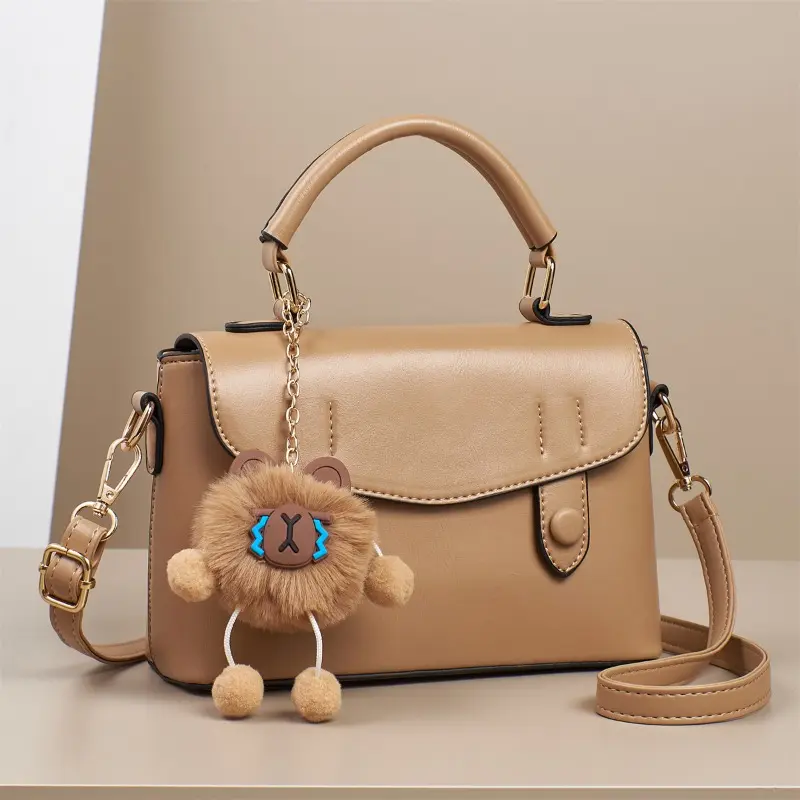 Vintage PU Leather Boston Women Small Handbag and Purse Fashion Designer Crossbody Bag Female Casual Travel Pillow Shoulder Bag